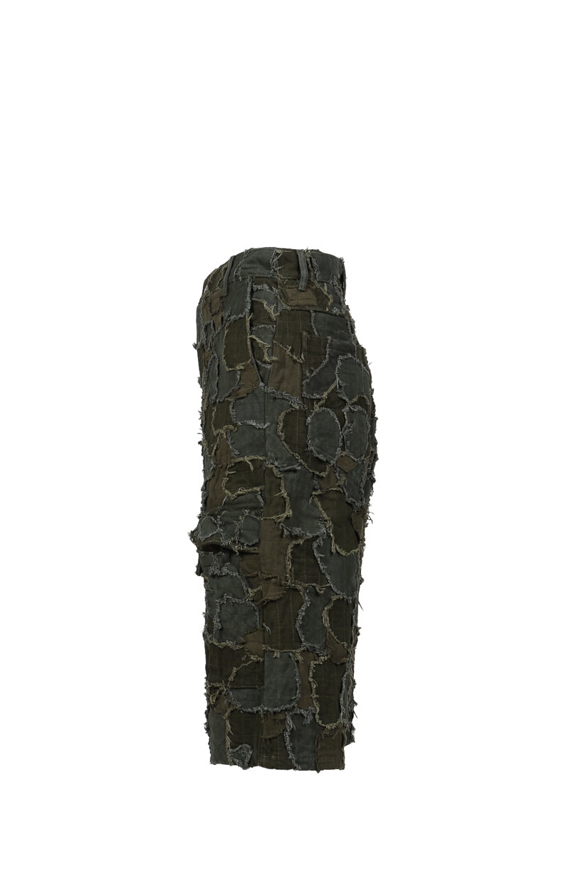 FIELD CAMO CARGO SHORT / OLV - 3