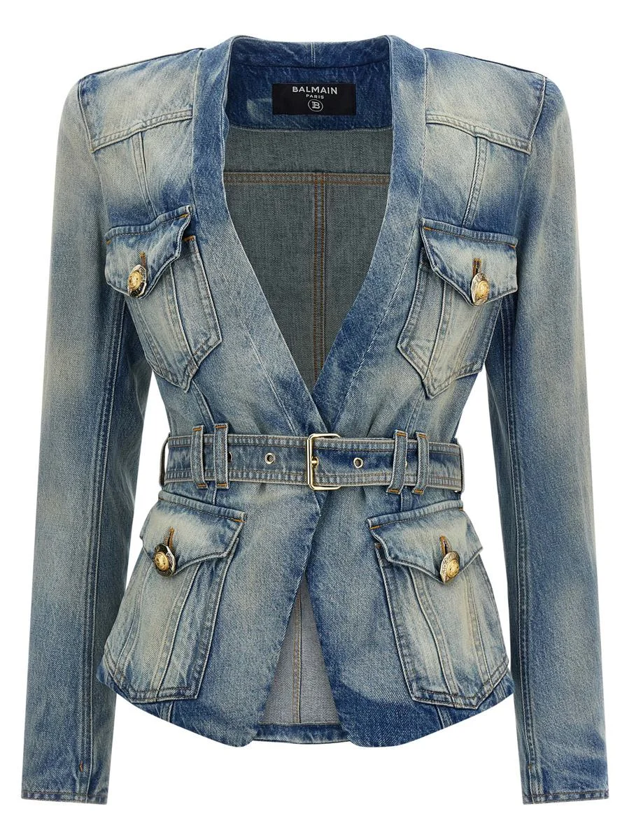 Balmain Denim Blazer - 1