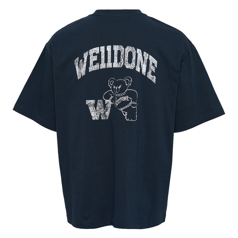 We11done Navy University Logo T-Shirt outlook
