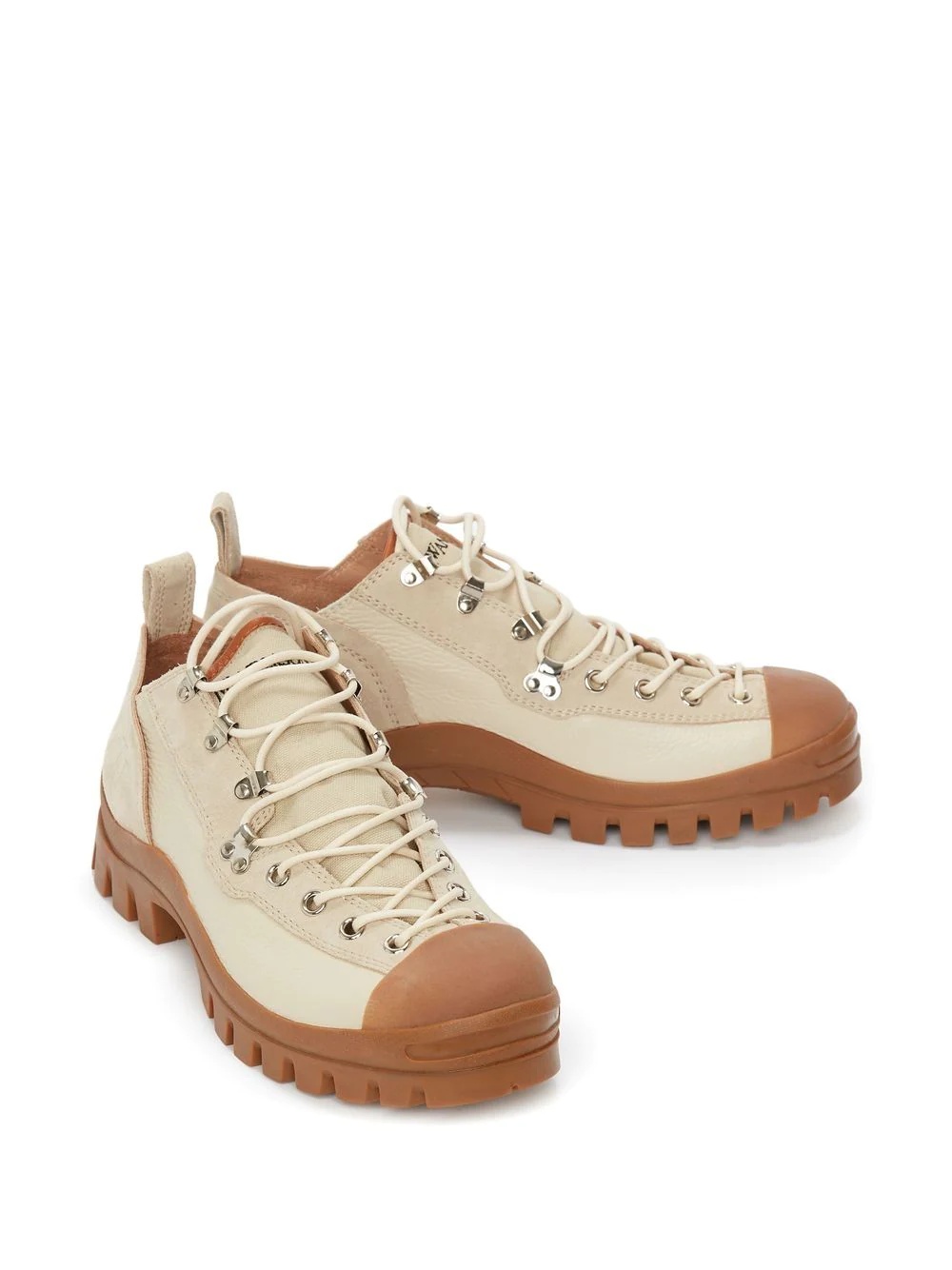 embroidered-logo lace-up shoes - 2