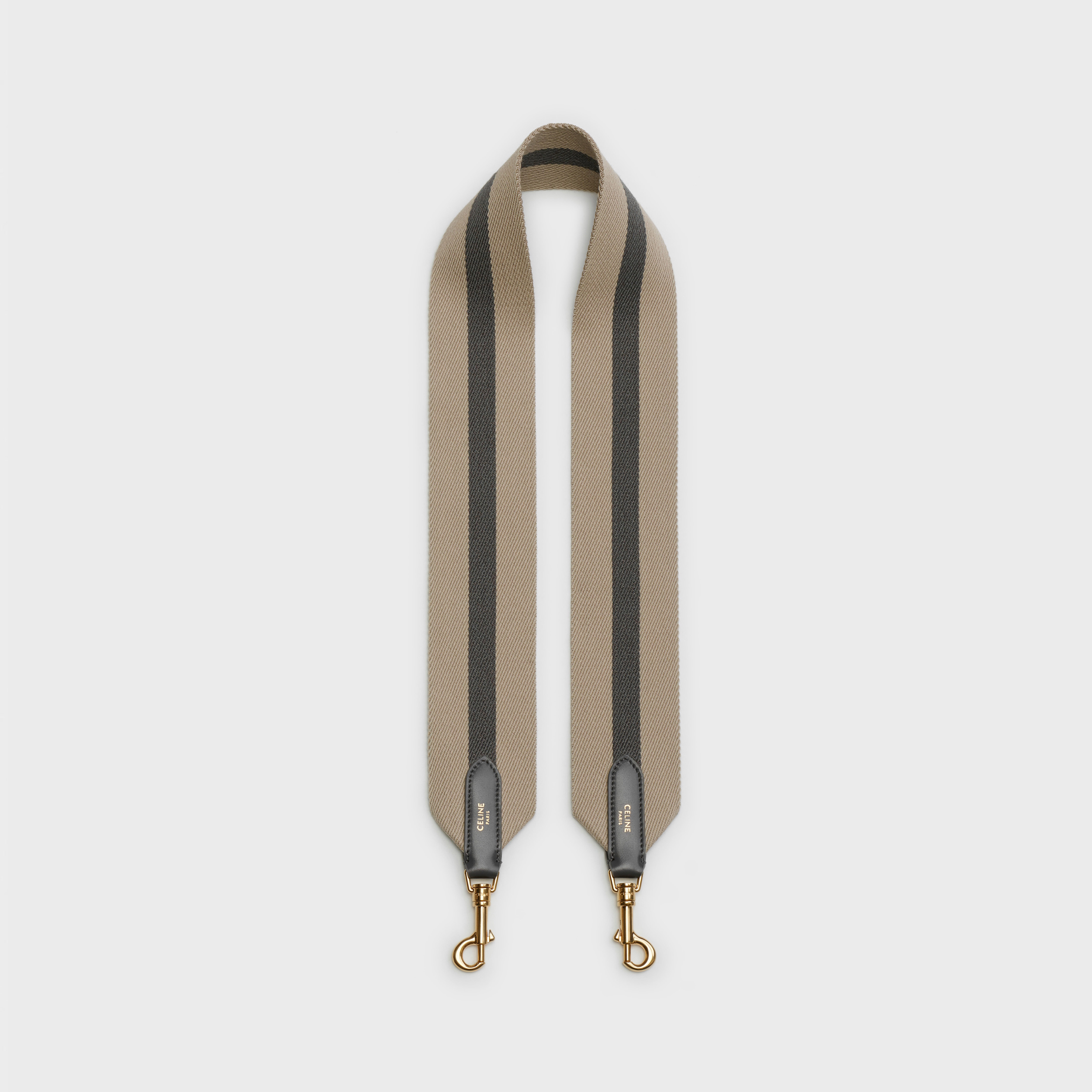 Short Strap in textile and calfskin - 1