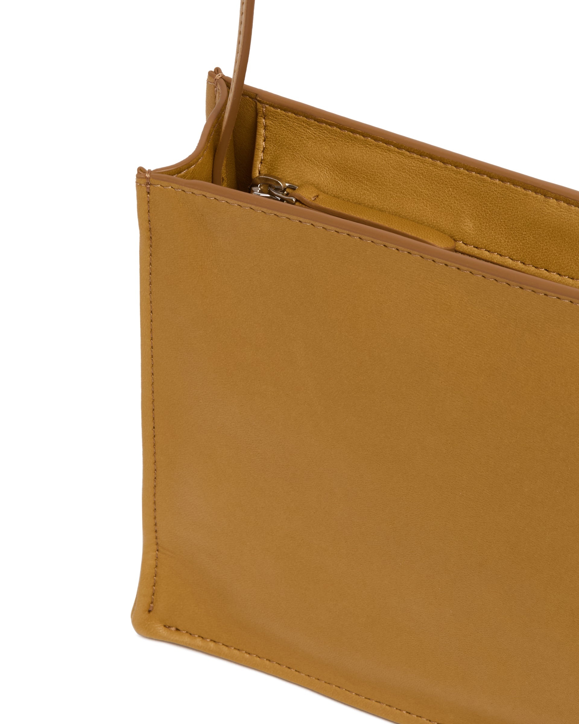 Beige Large To Go Crossbody Leather Bag - 5