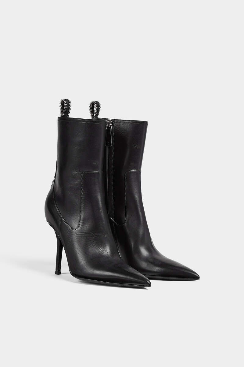 ZIP UP HEELED ANKLE BOOTS - 3