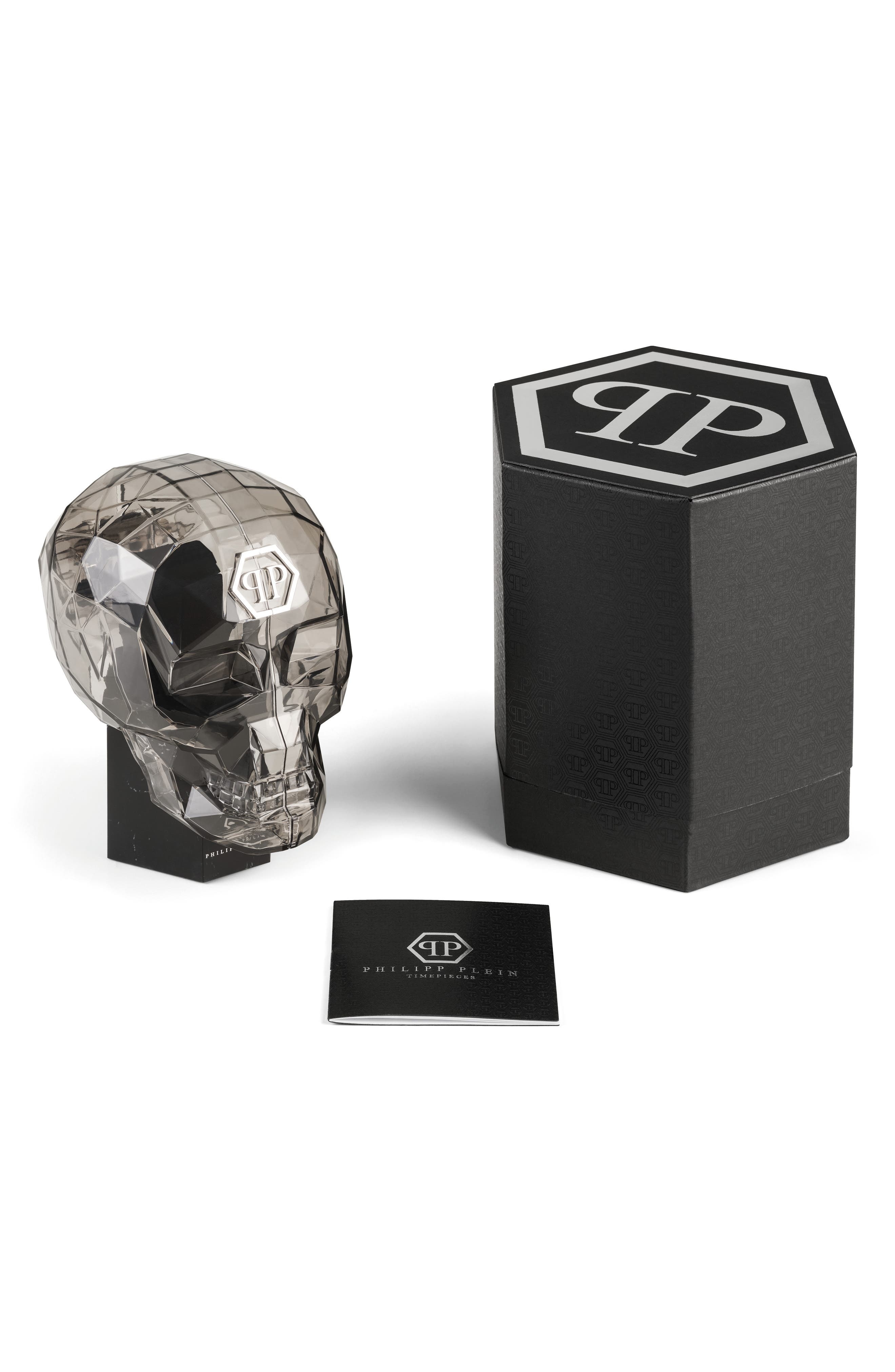 PHILIPP PLEIN Plein Royal Chronograph Silicone Strap Watch, 46mm in Ip Gunmetal at Nordstrom - 5