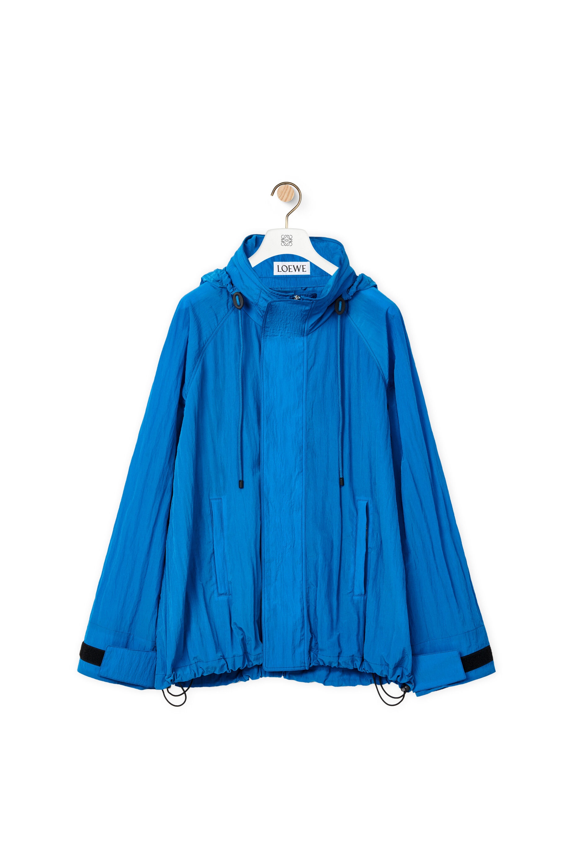 Hooded parka in textured nylon - 1
