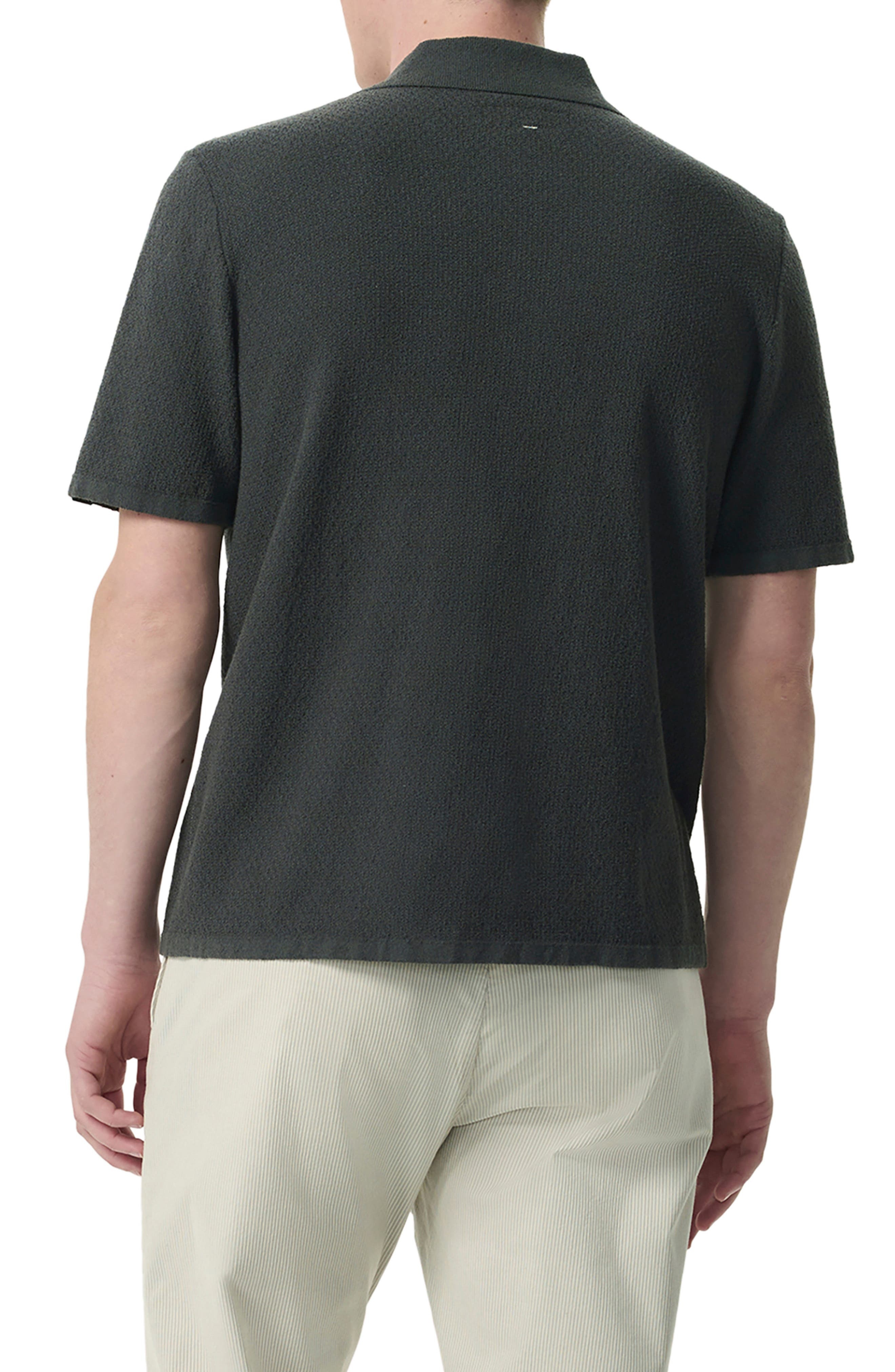 rag & bone Zigzag Avery Zuma Toweling Camp Shirt in Dark Grey at Nordstrom - 3