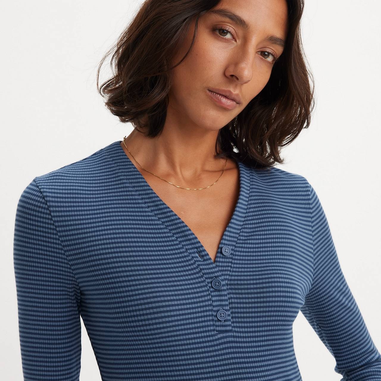 STRIPED DREAMY HENLEY SHIRT - 5