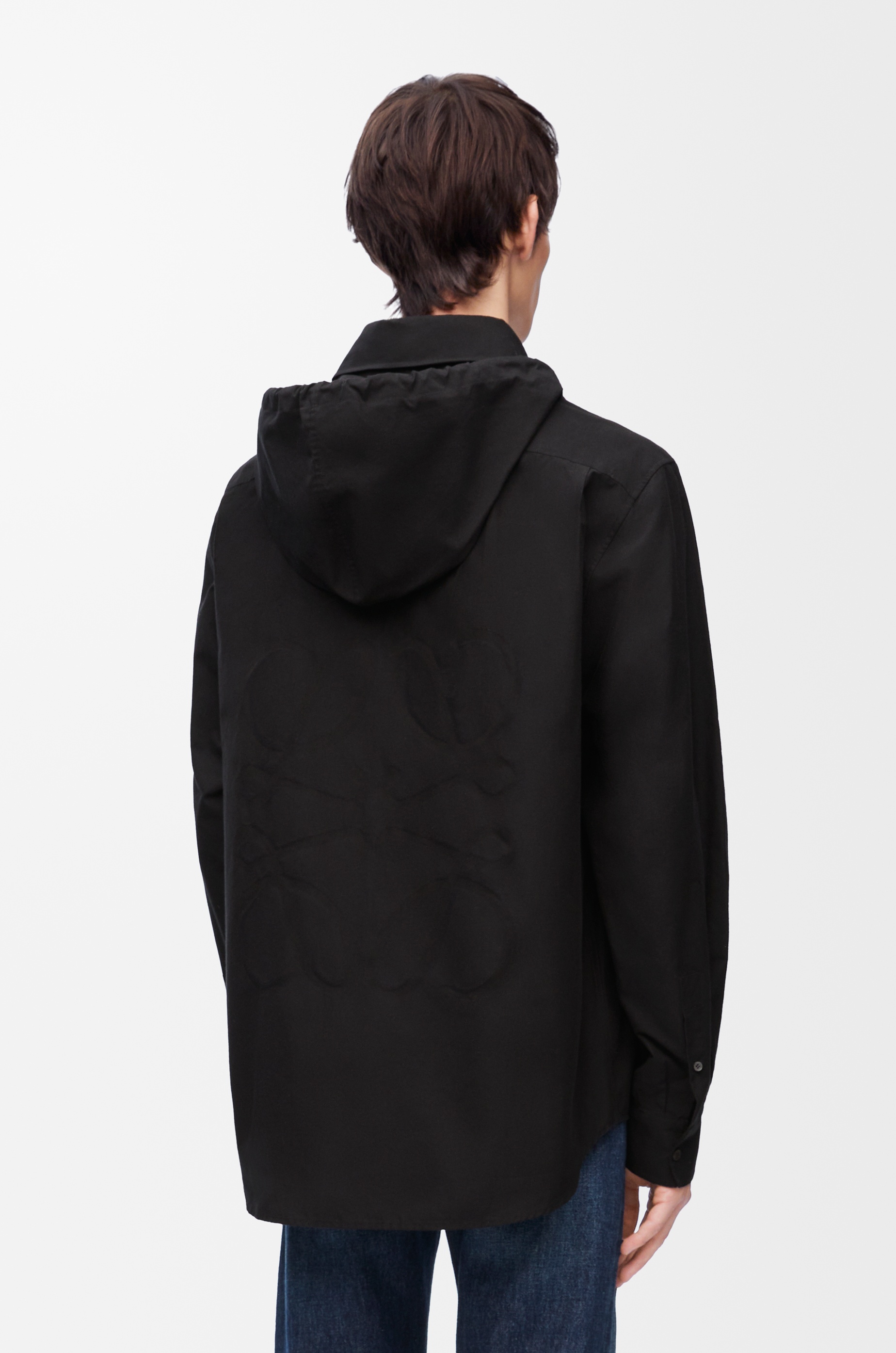 Hooded overshirt in cotton - 5