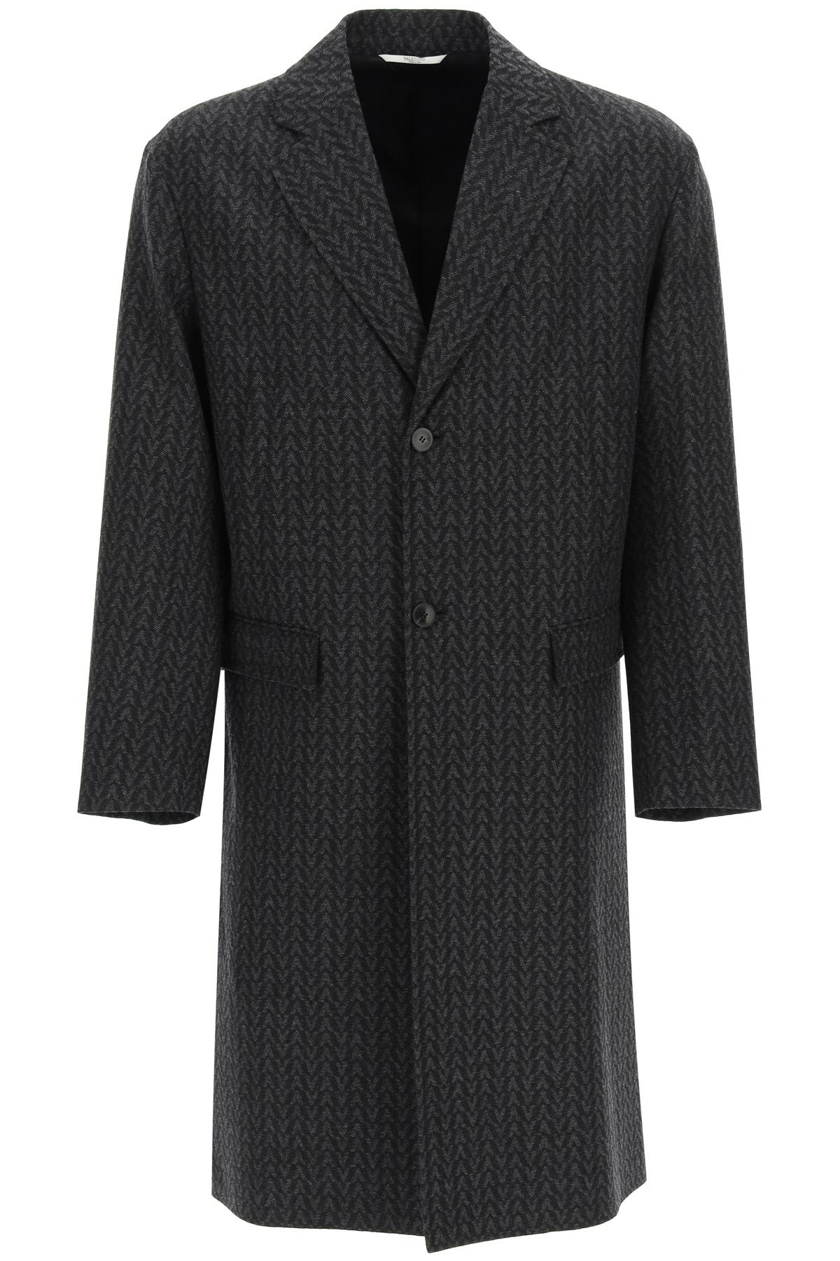 OPTICAL VALENTINO WOOL COAT - 1