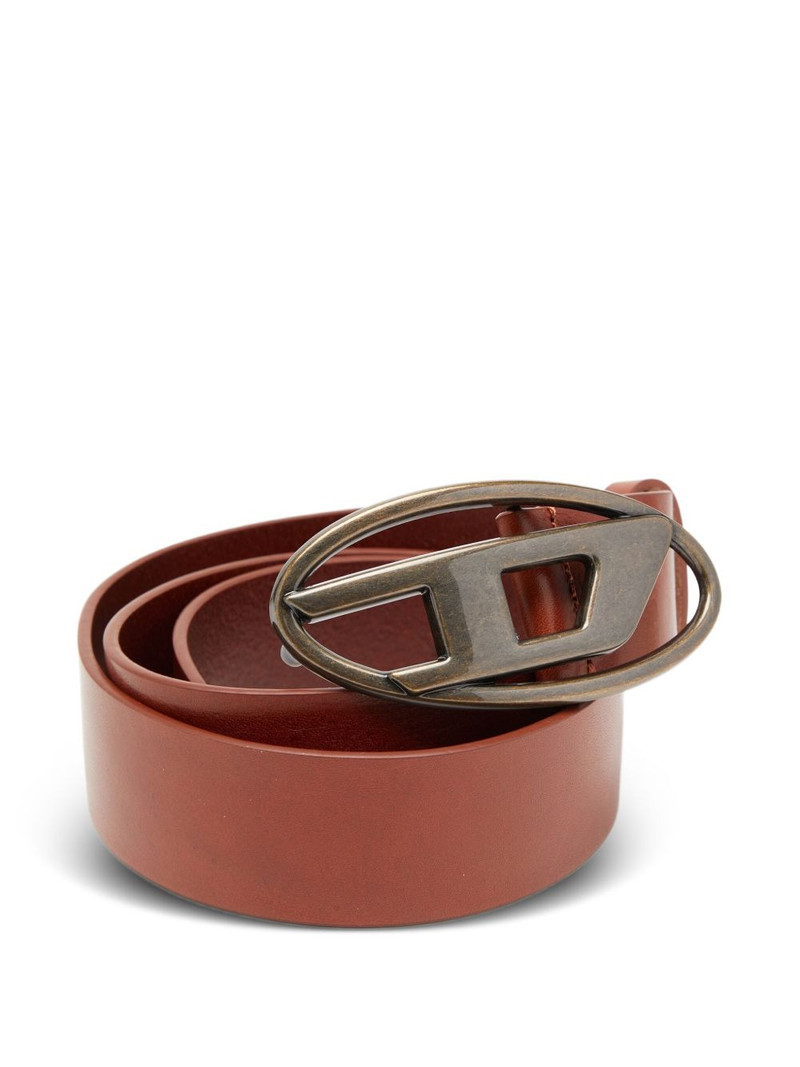 Diesel B-1dr logo-buckle leather belt outlook