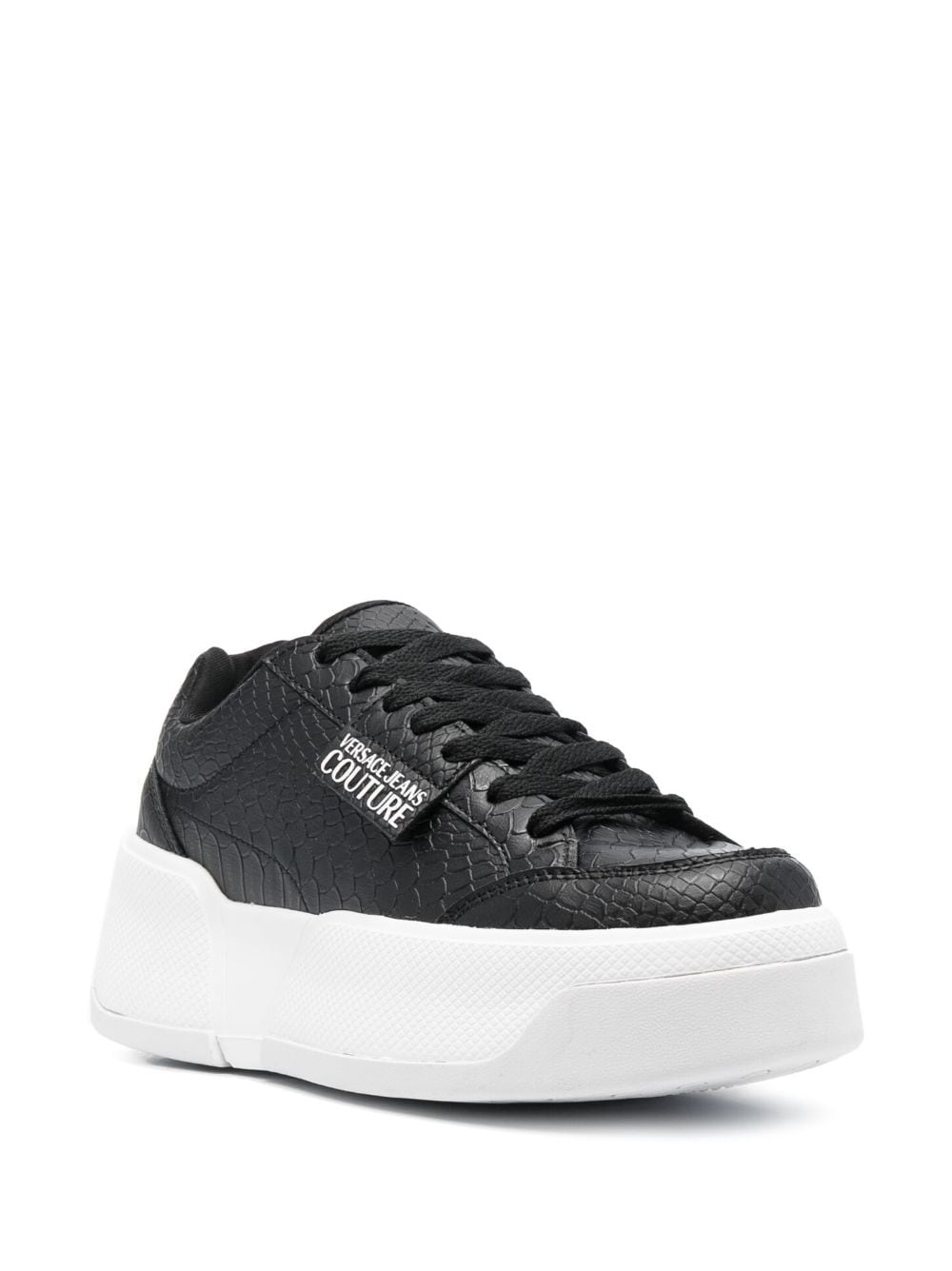 logo-patch round-toe sneakers - 2