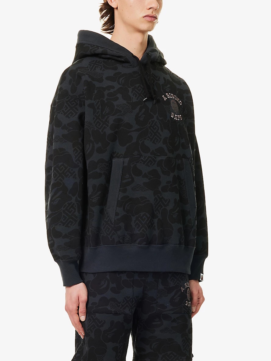 Asia Camo brand-embroidered cotton-jersey hoody - 3