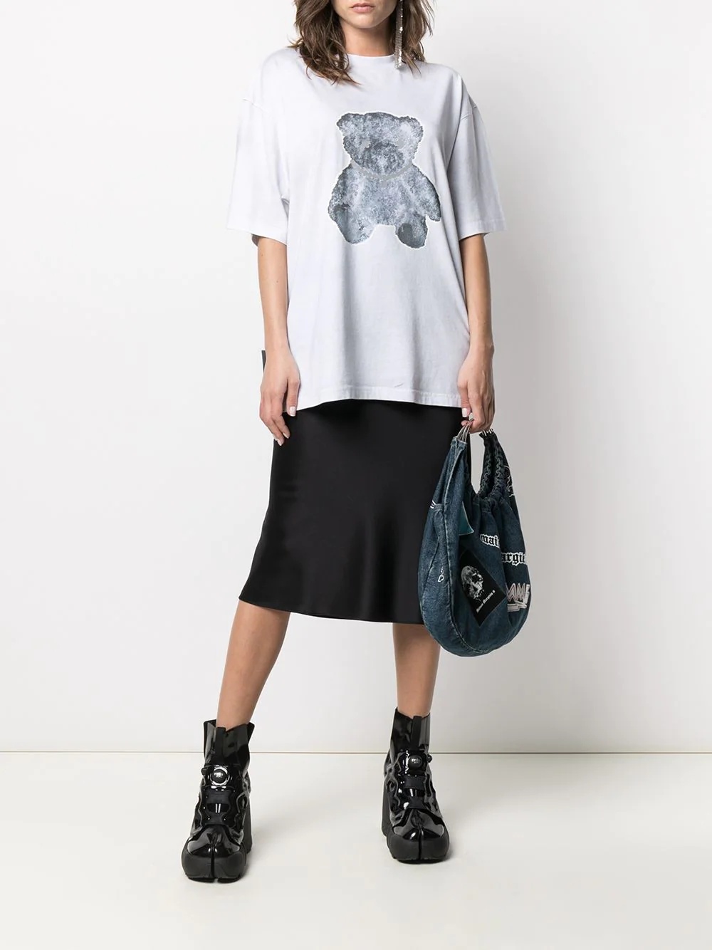 negative teddy print t-shirt - 3