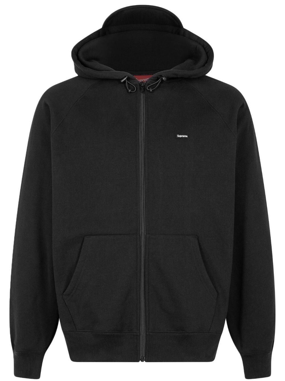 logo-jacquard cotton hoodie - 1