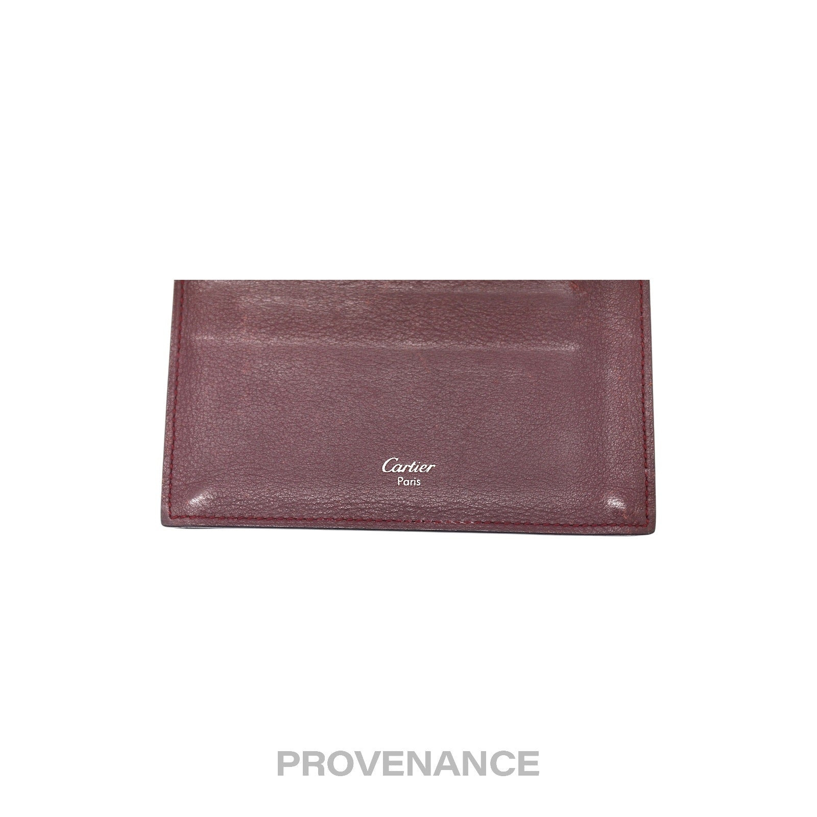 Cartier Pocket Organizer Wallet - Black Red Leather - 6