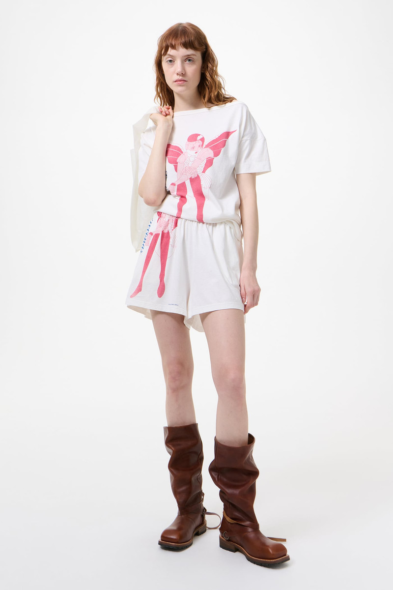 Our Legacy Gored Shorts Cybernetic Demon Print outlook