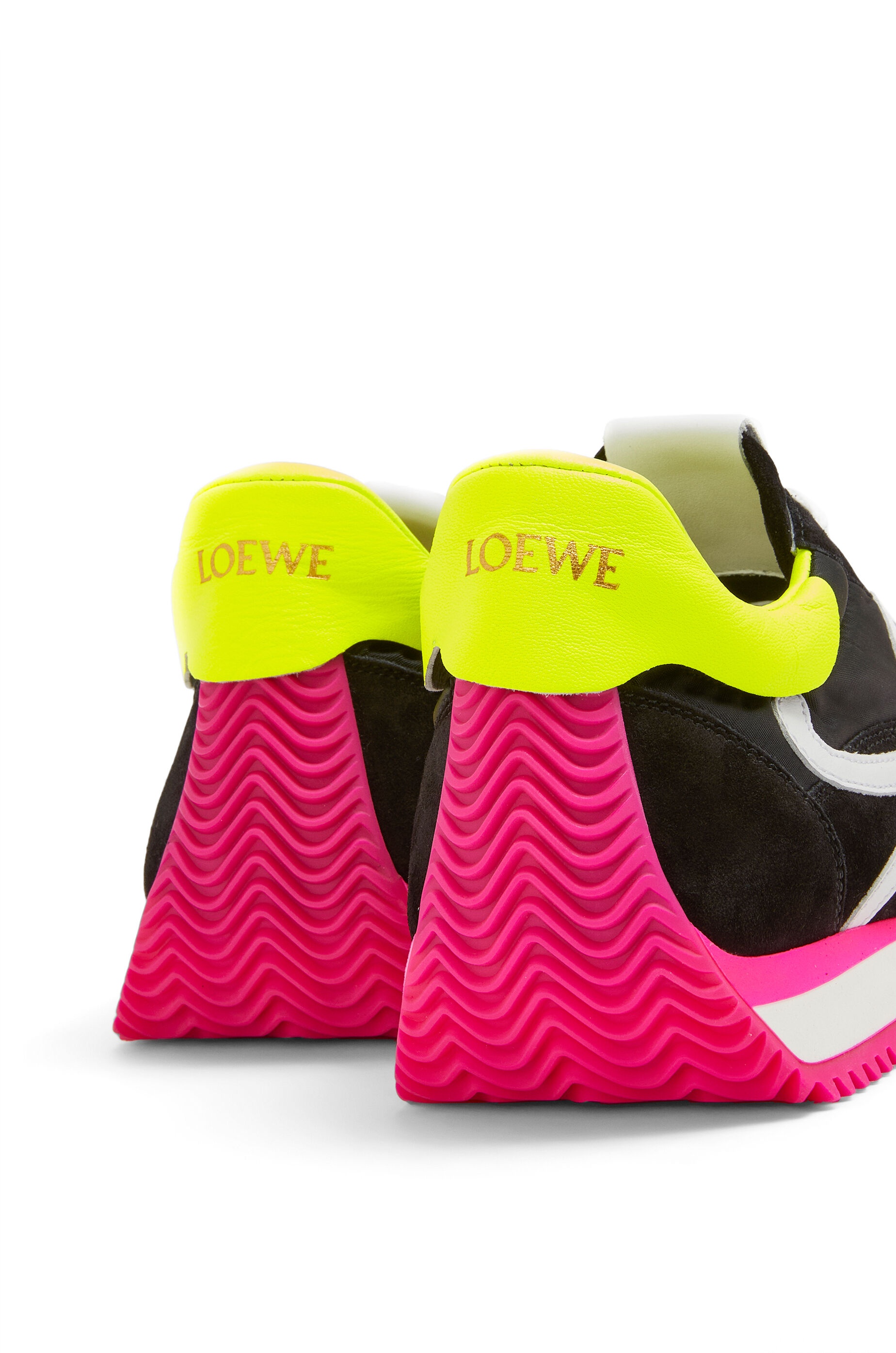 Flow runner in nylon and suede - 4