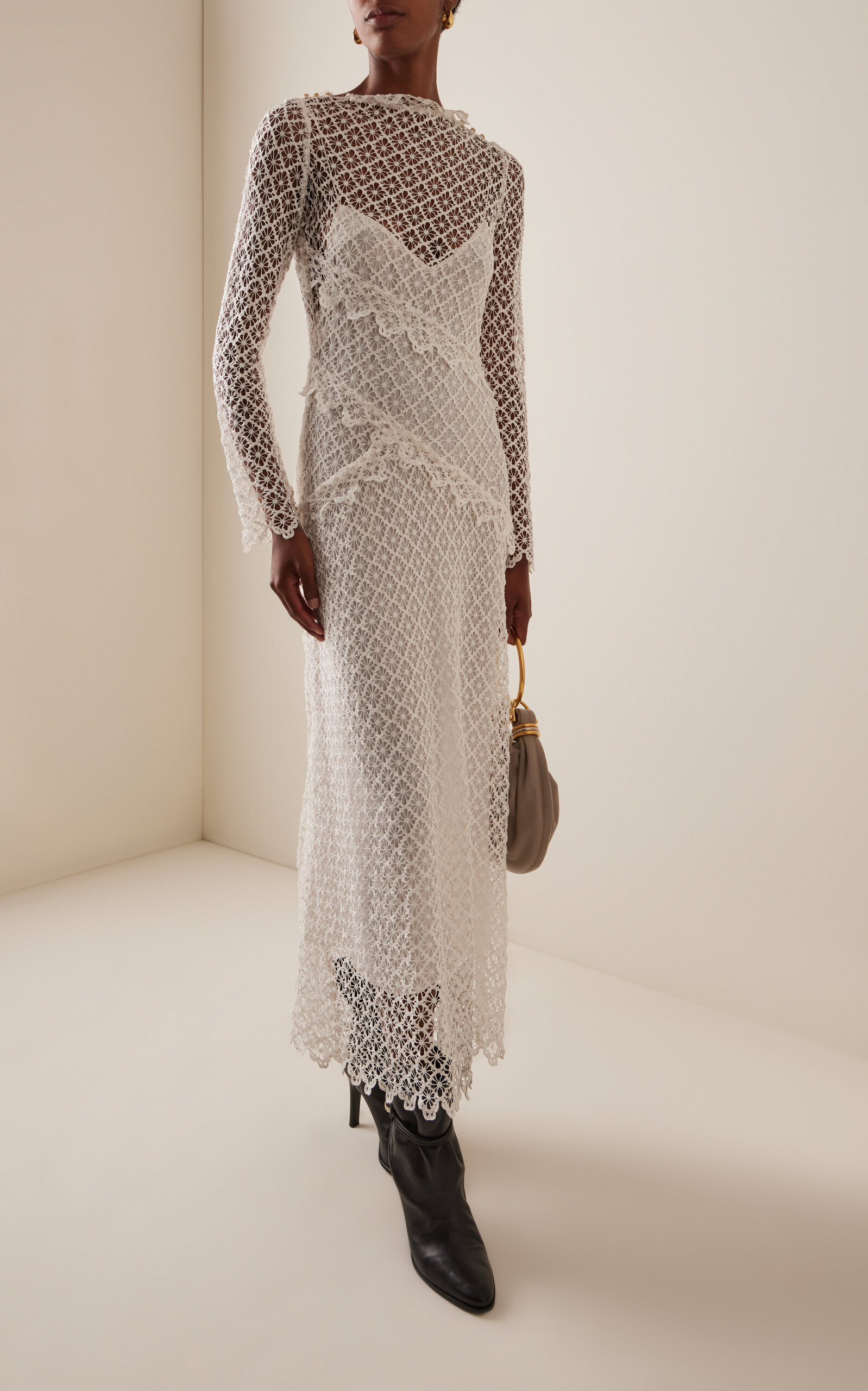 Lisia Cotton Lace Maxi Dress ivory - 2