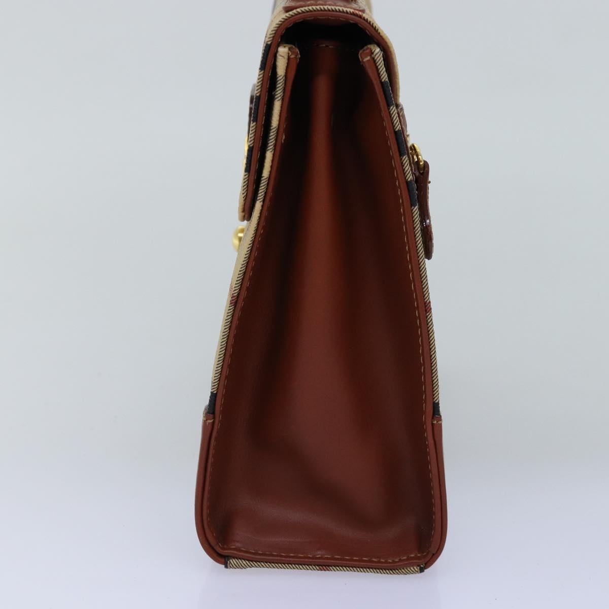 Burberry Nova Check Hand Bag Pvc Beige - 4