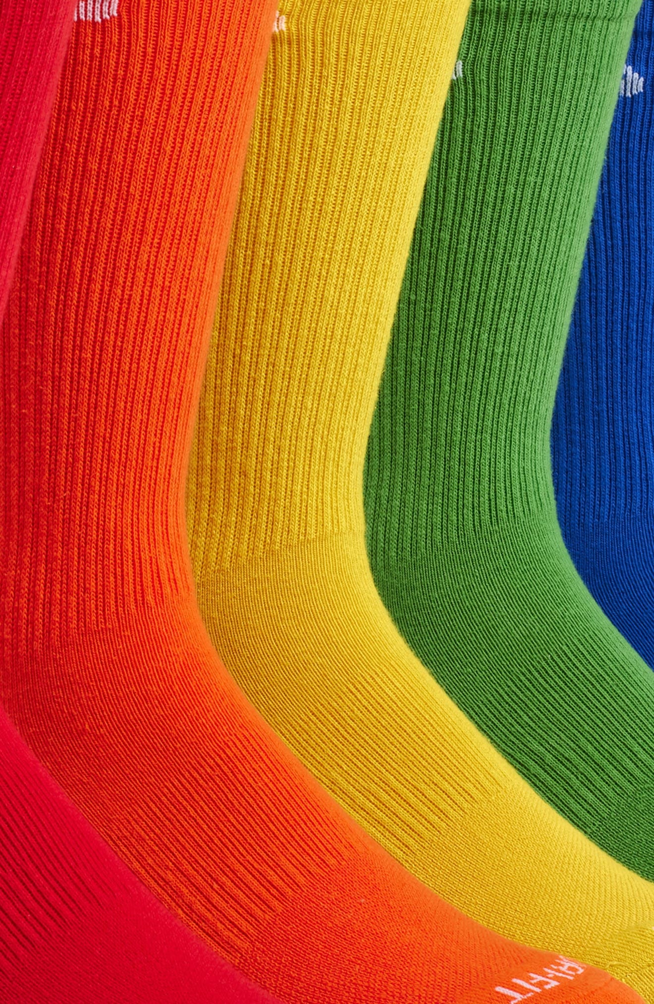 Nike Assorted 6-Pack Everyday Plush Cushion Crew Training Socks in Rainbow Multi at Nordstrom - 2