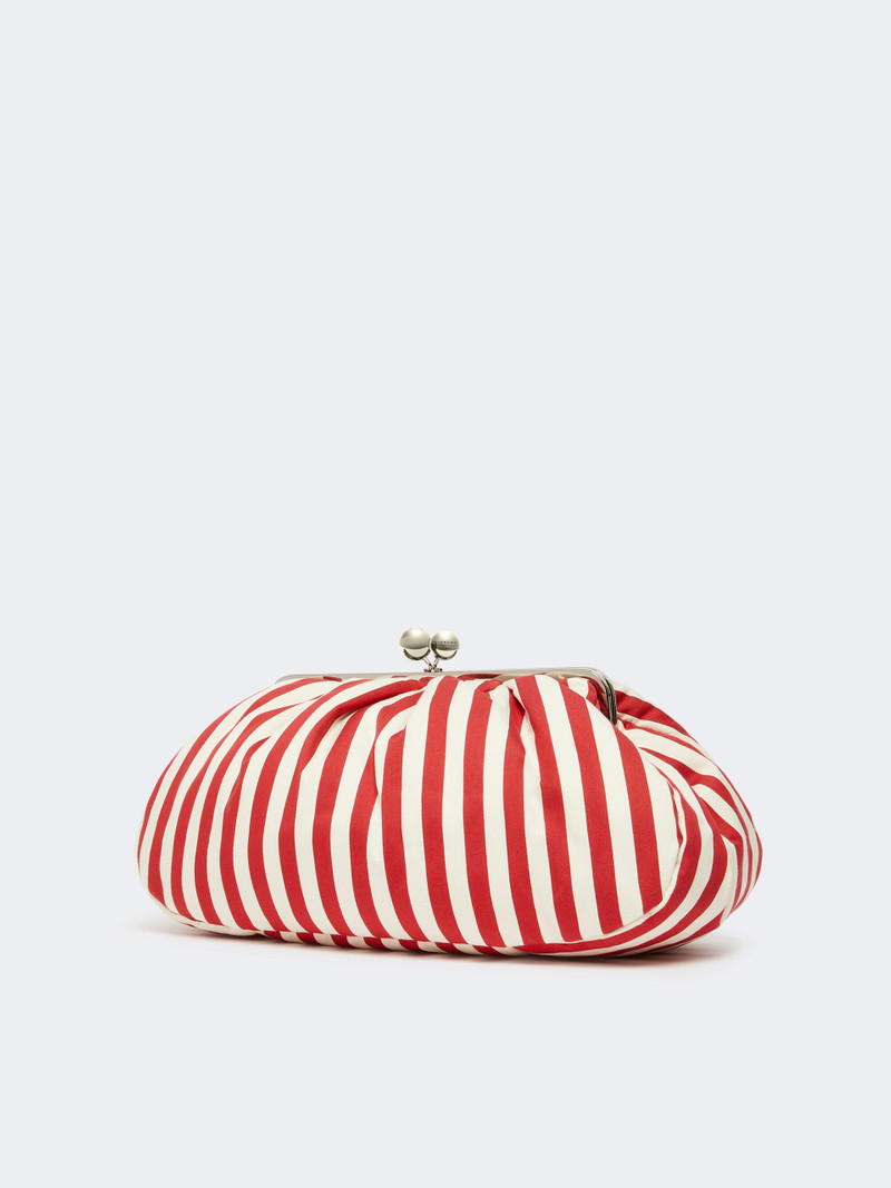 WEEKEND Max Mara Large striped cotton Pasticcino bag - RED outlook