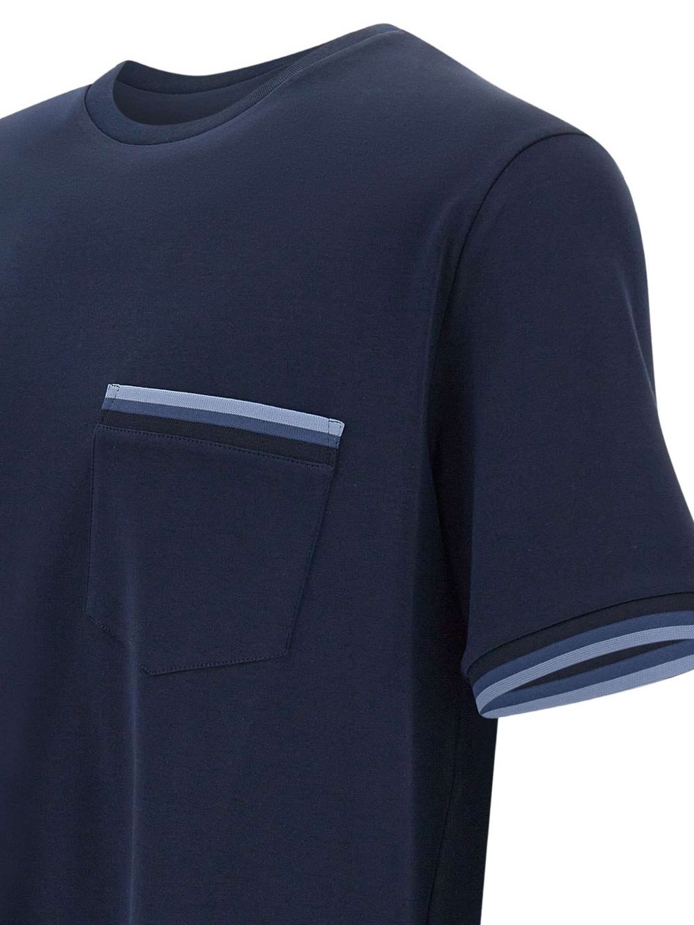 pocket ribbed-trim T-shirt - 4
