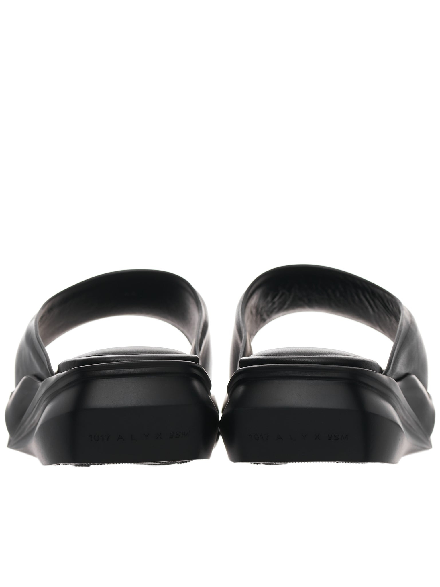 Black Leather Mono-Slide - 4