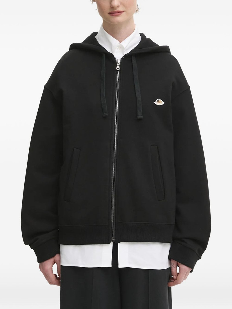angels-patch zip-fastening hoodie 1