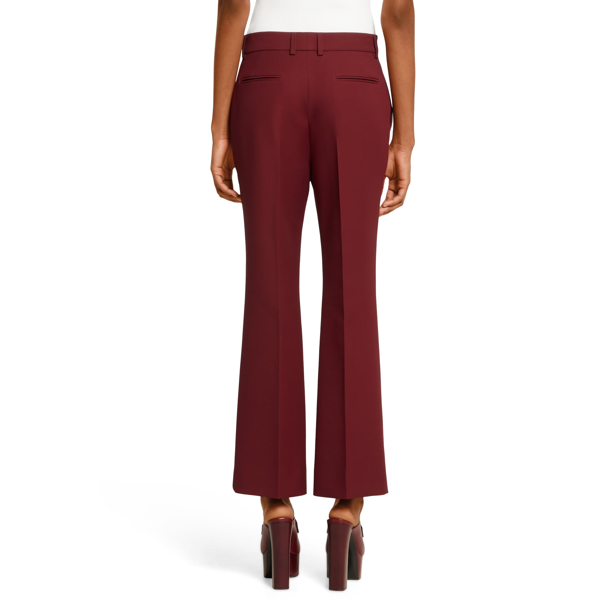 Wool silk pants with embroidery - 4