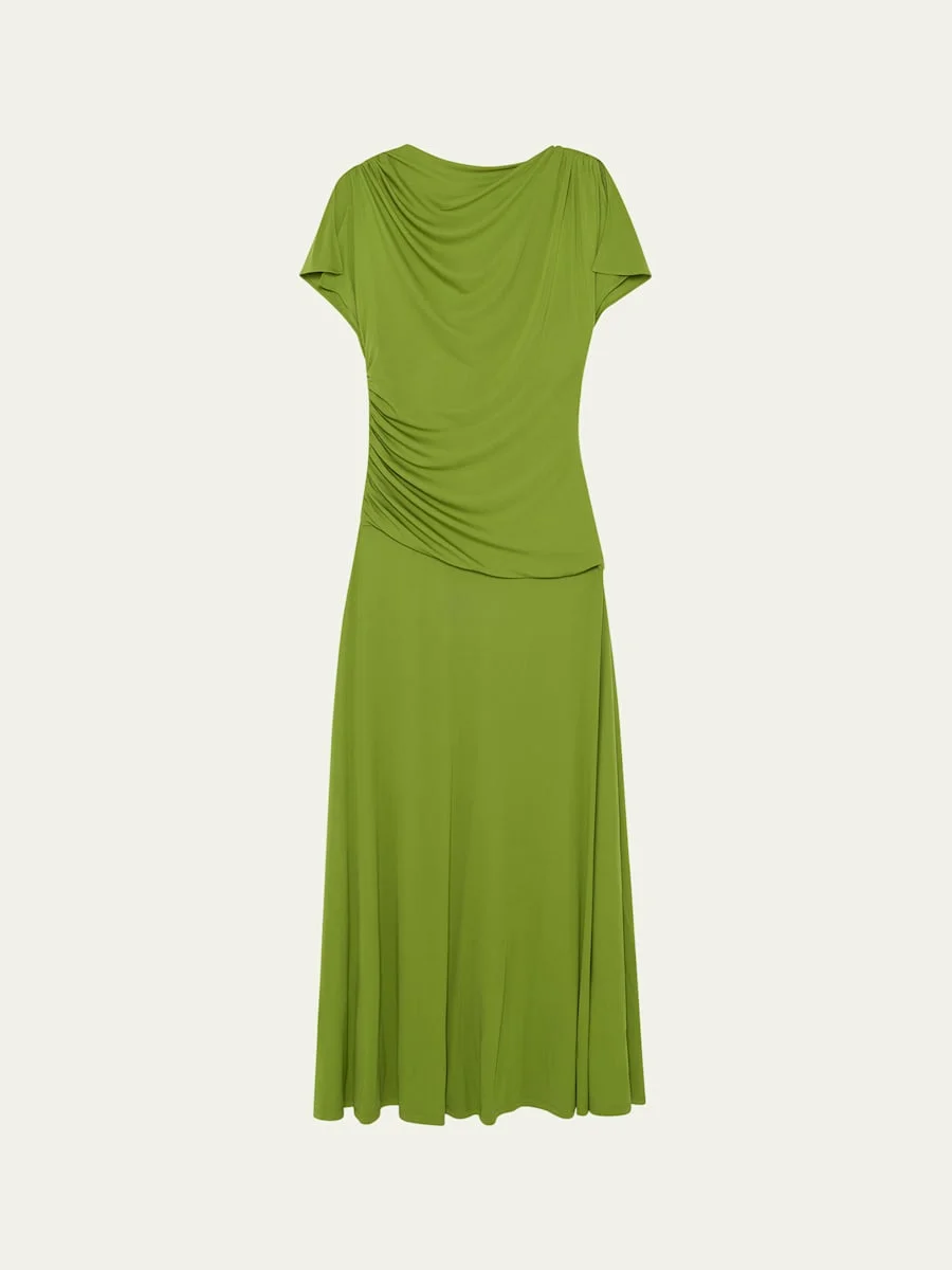 Shanelle Draped Jersey Midi Dress - 1