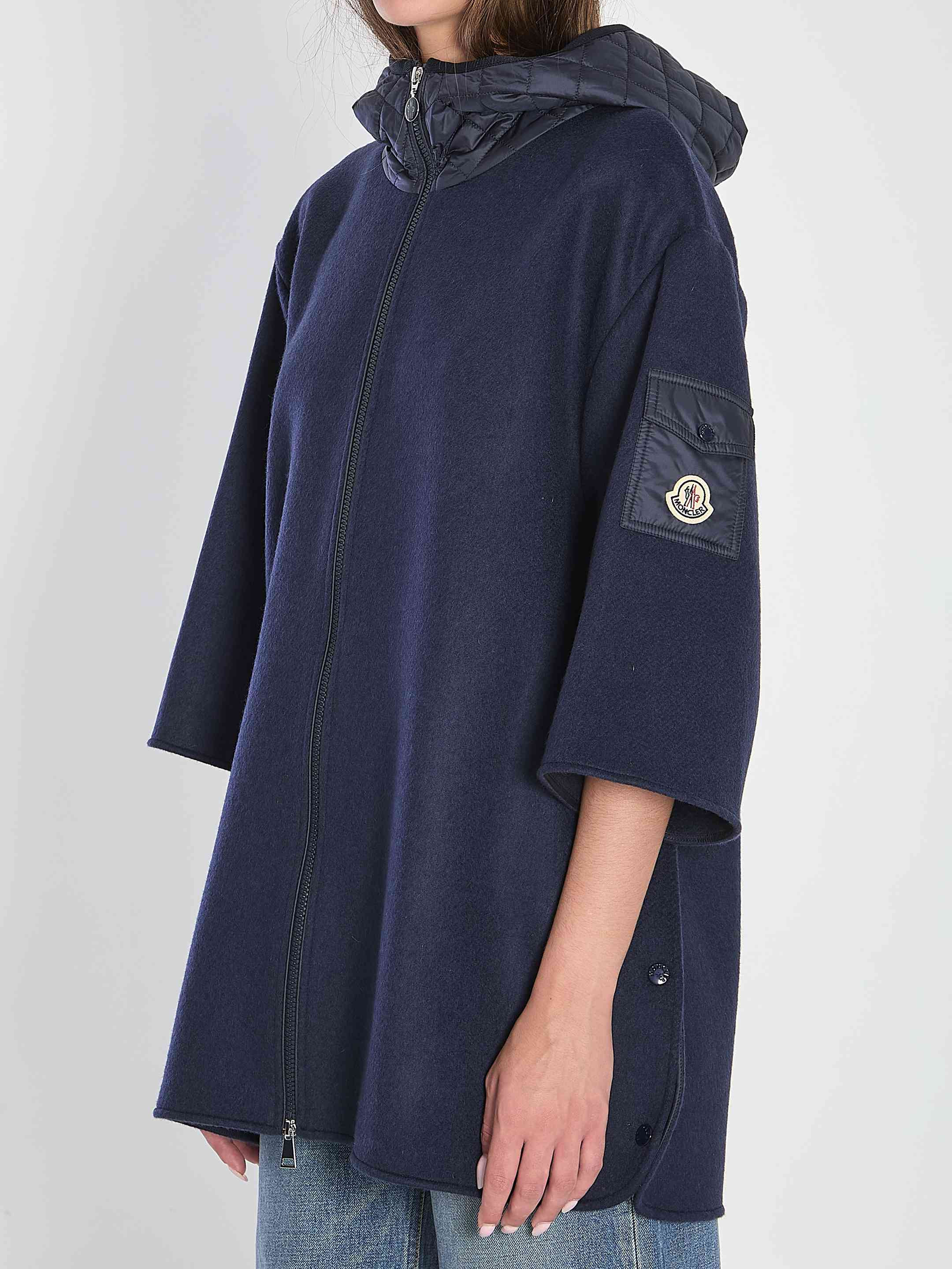 Moncler Women Hooded Wool Cape - 2