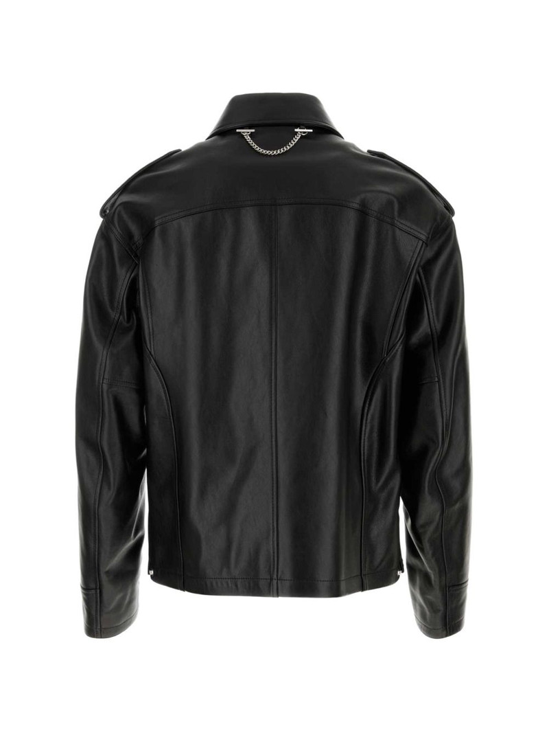 Alexander McQueen eyelet-detail leather jacket outlook