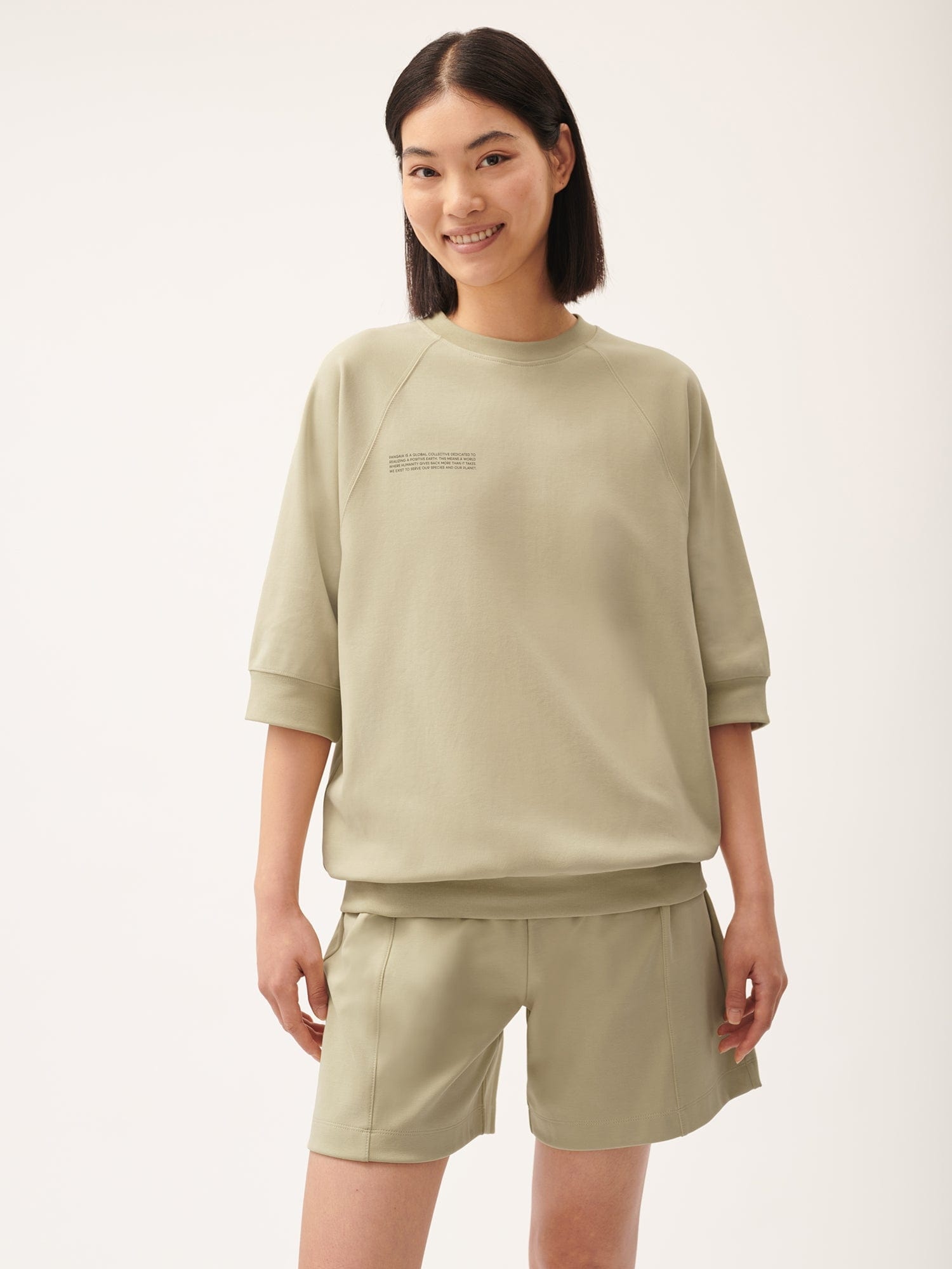 Womens DNA Double Jersey Short Sleeve Top - Maitake Beige - 3