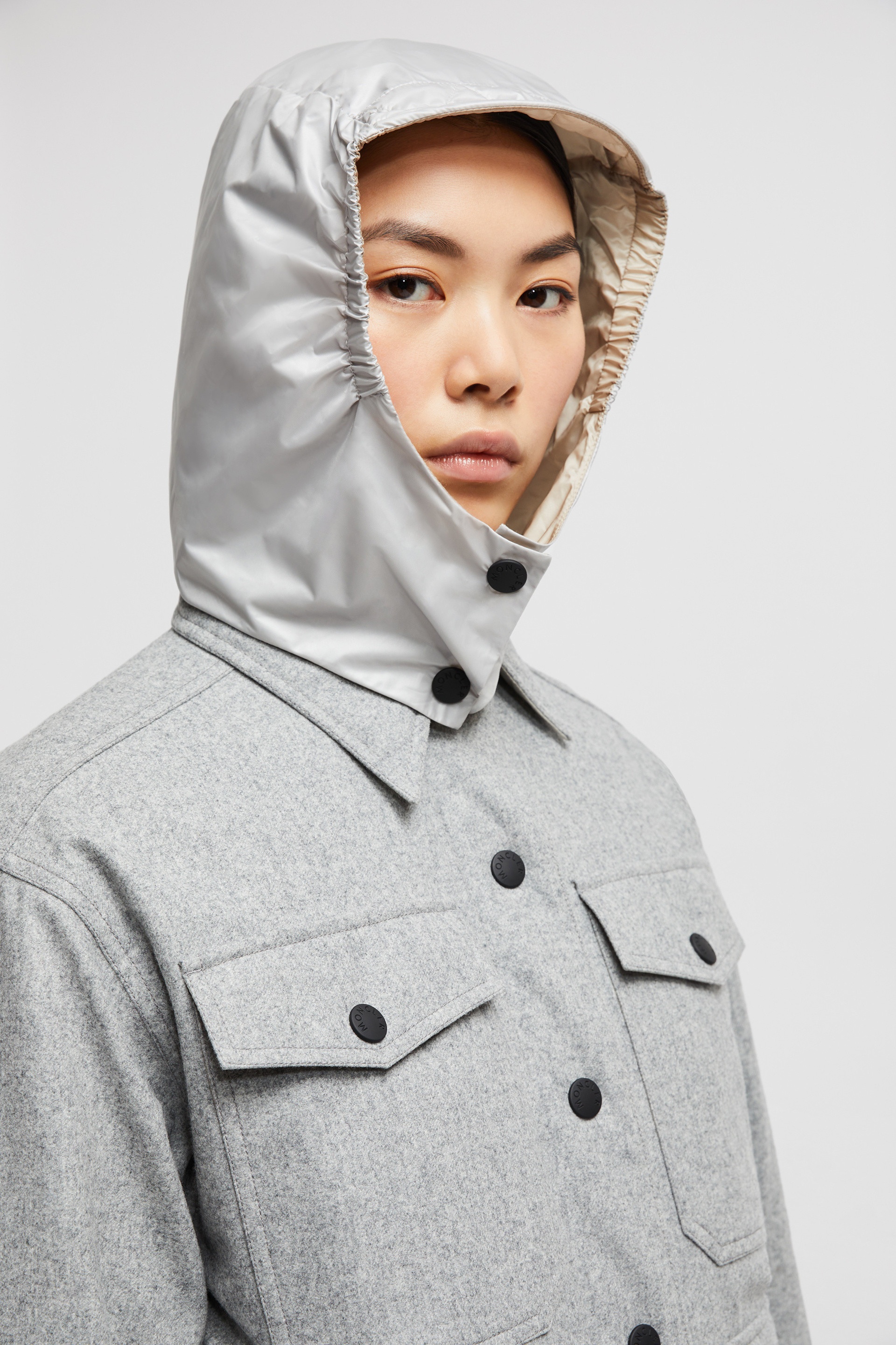 Huez Technical Wool Hooded Shirt Jacket - 9