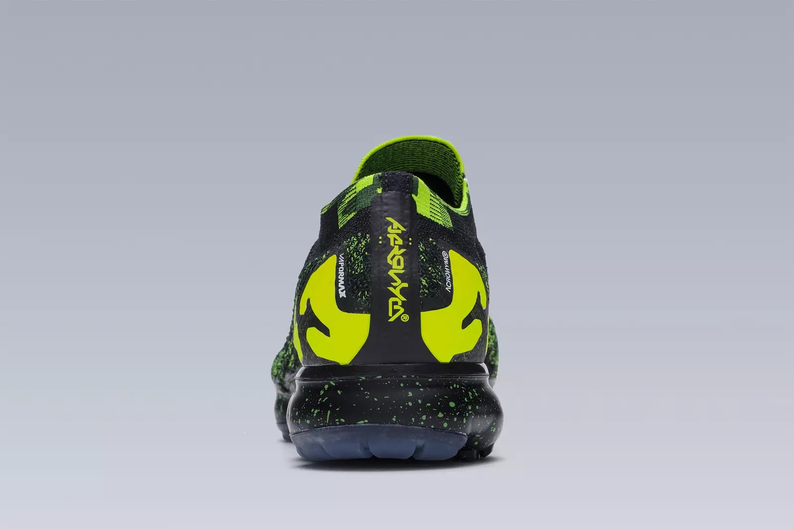 AVM-007 Nike® Air VaporMax Flyknit Moc 2  / Acronym® Black / Volt / Black - 3