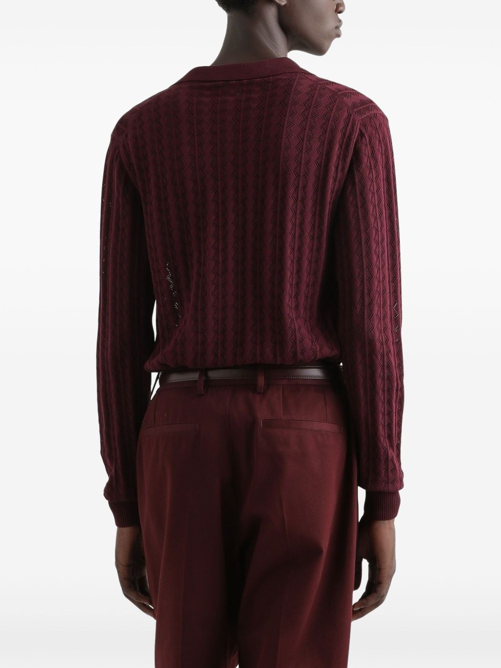 zigzag-knit cardigan - 3