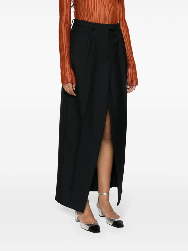 high-waist gabardine long skirt 3