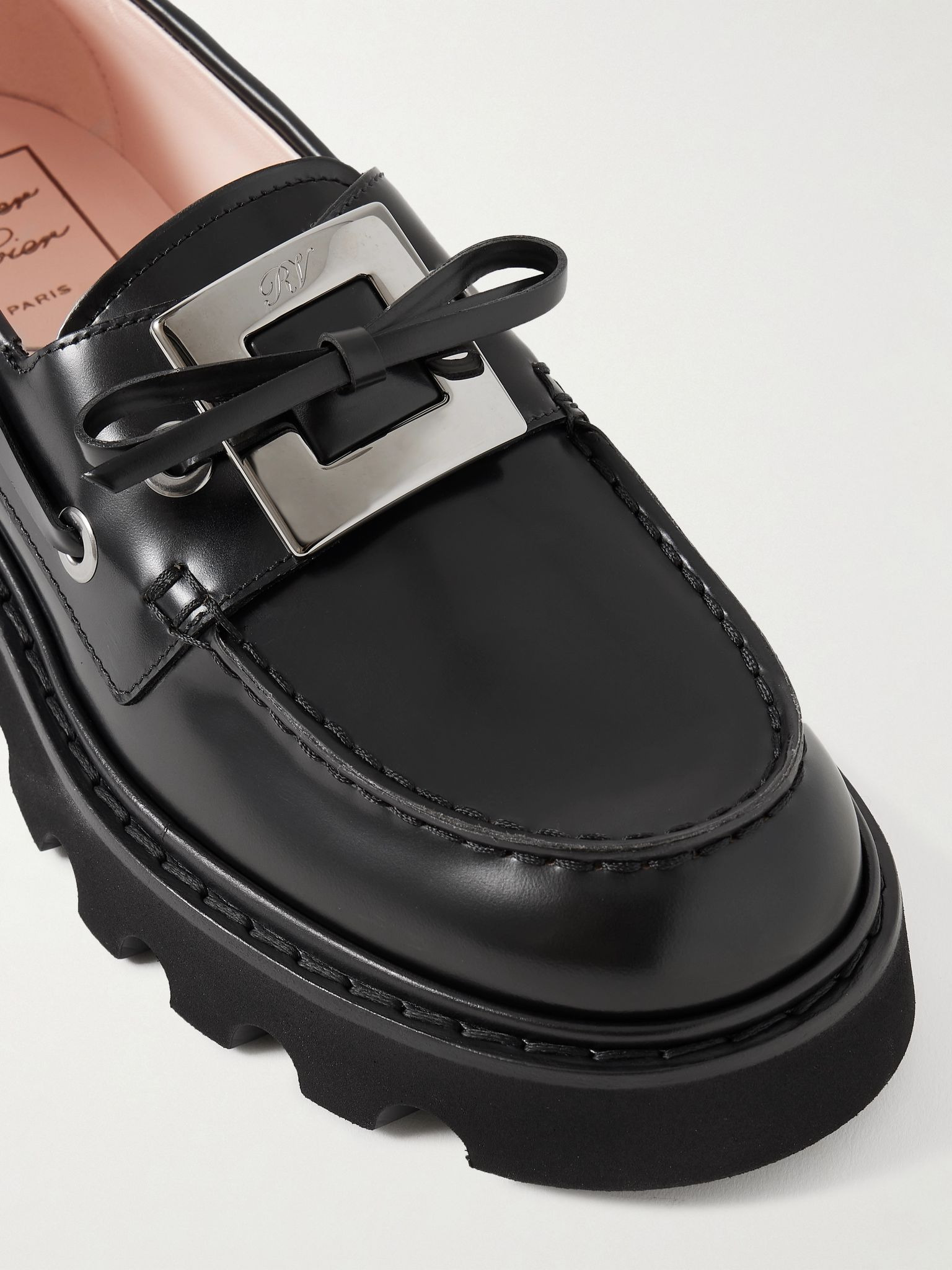 Viv Rangers buckled leather loafers Black - 4