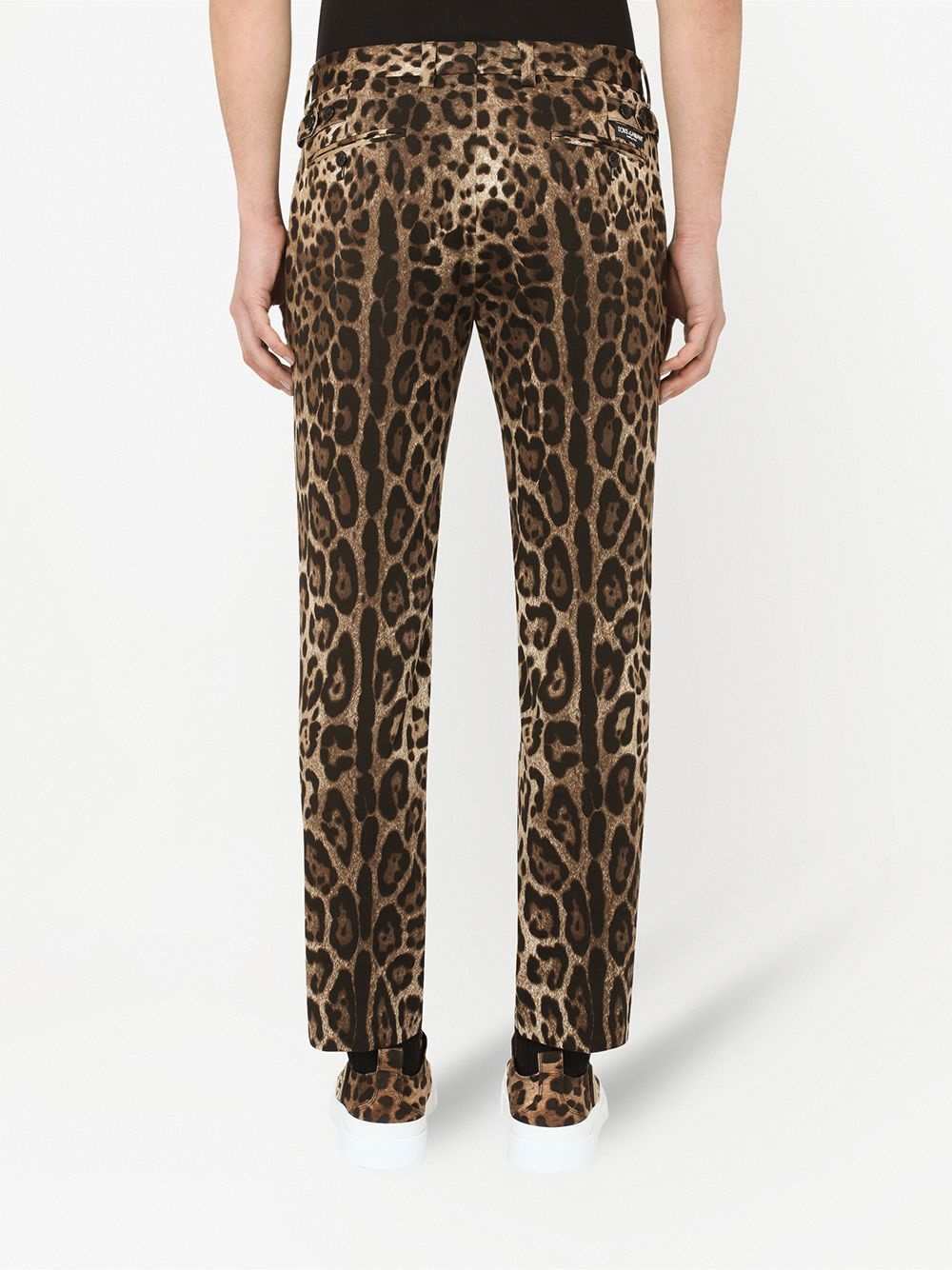 leopard-print straight-leg trousers - 4