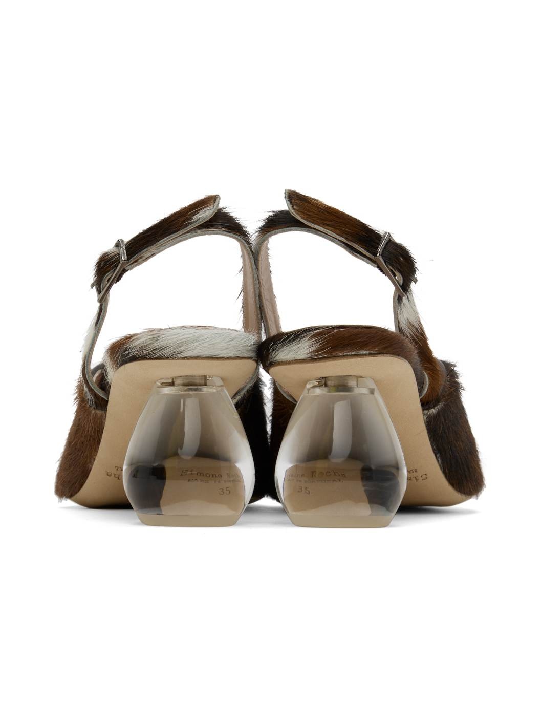 Brown Pointed Slingback Heels - 2