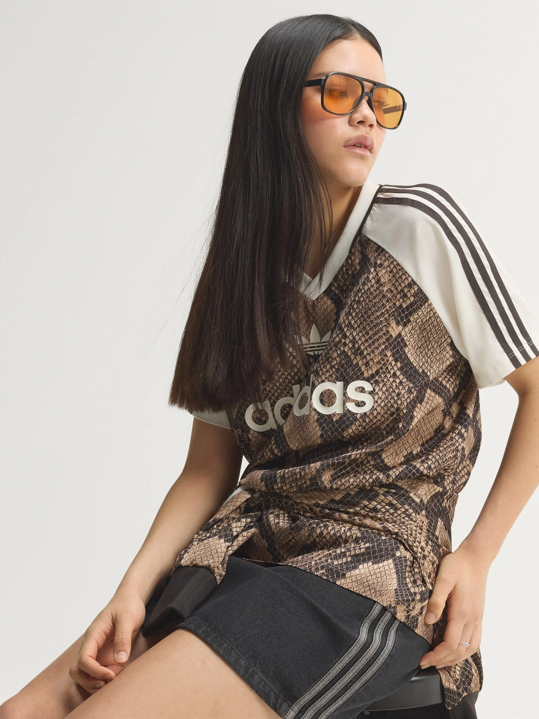 SNAKE PRINT SATIN JERSEY - 1