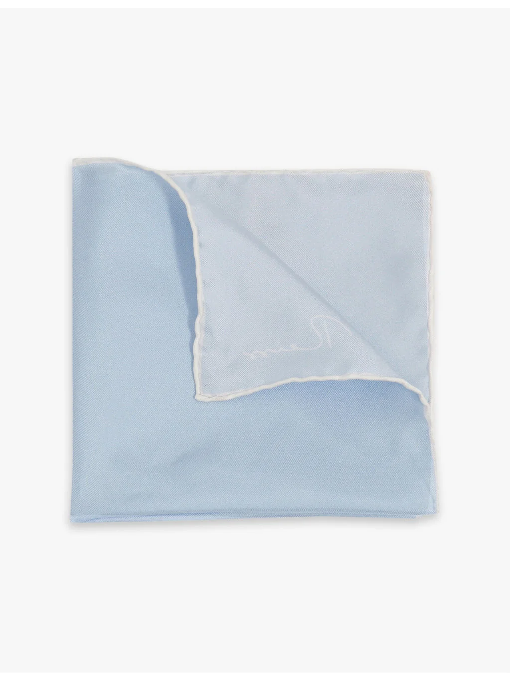 Ceremony contrast-piping silk pocket square - 1