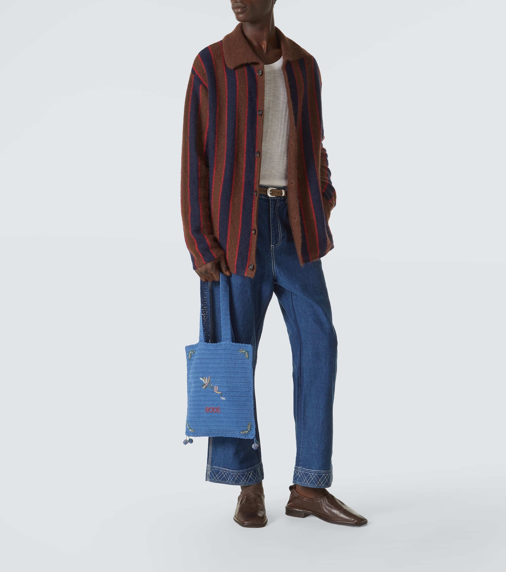 Striped mohair-blend cardigan - 2