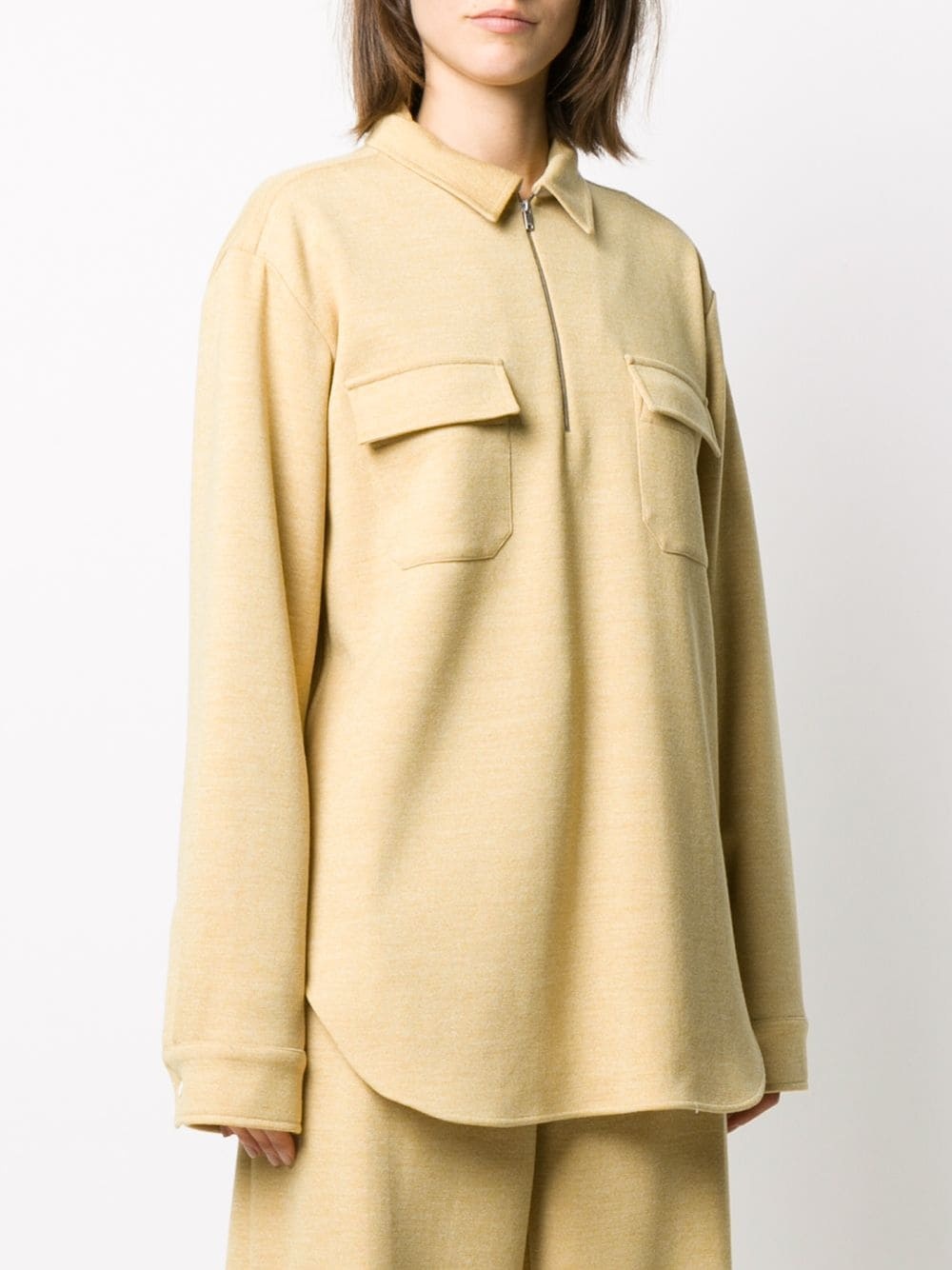 zipped long-sleeved jumper - 3