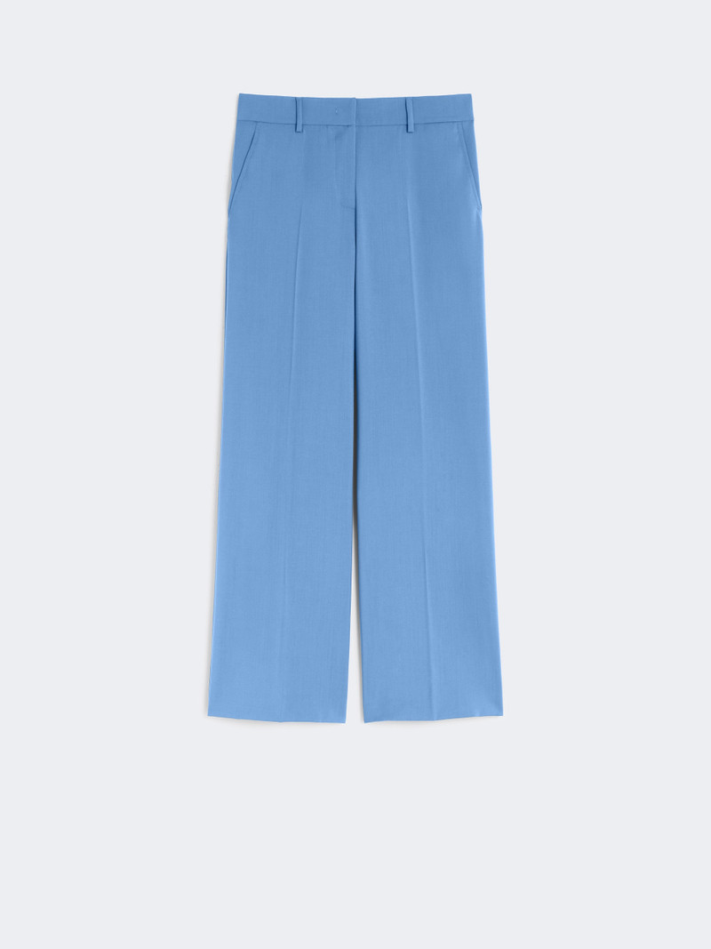 VISIVO Woollen cloth palazzo trousers - LIGHT BLUE 1