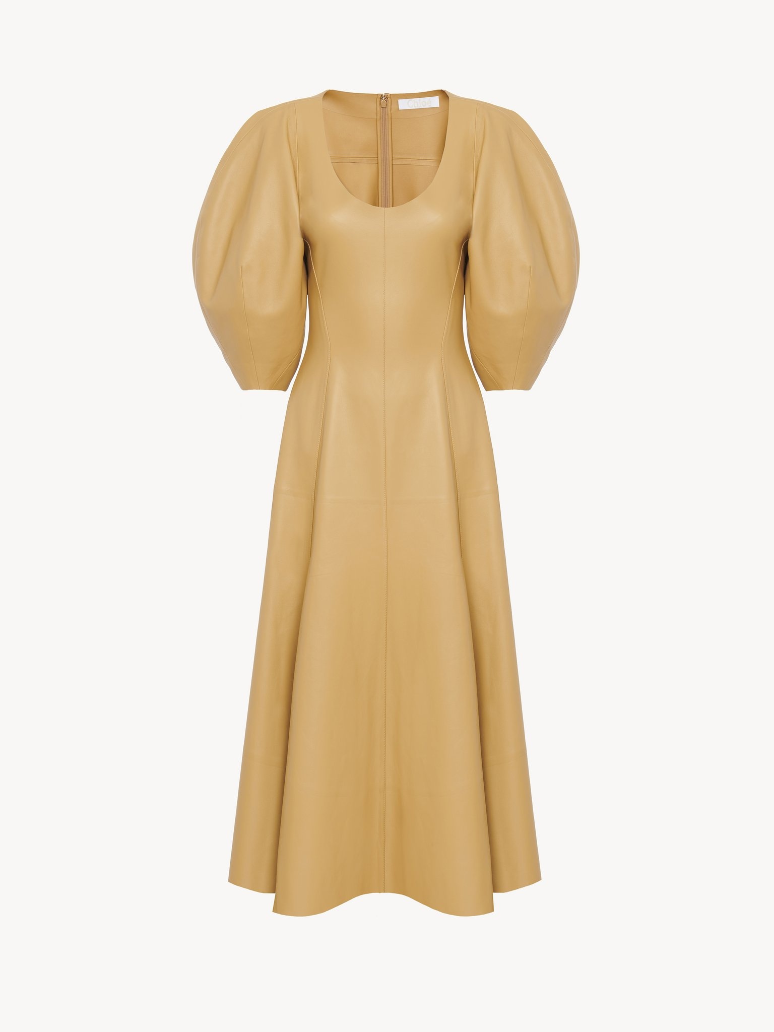 BALLOON-SLEEVE MIDI DRESS - 3