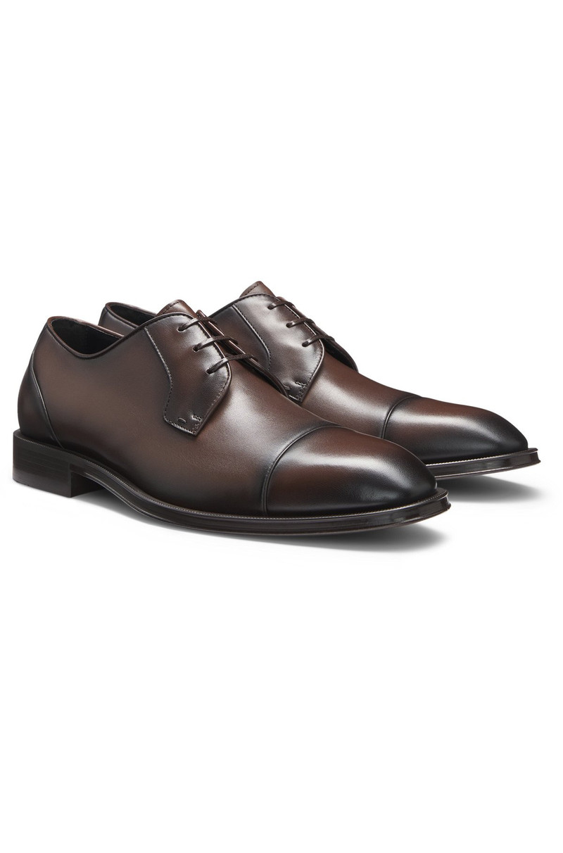 CAP-TOE DERBY SHOES IN LEATHER 2