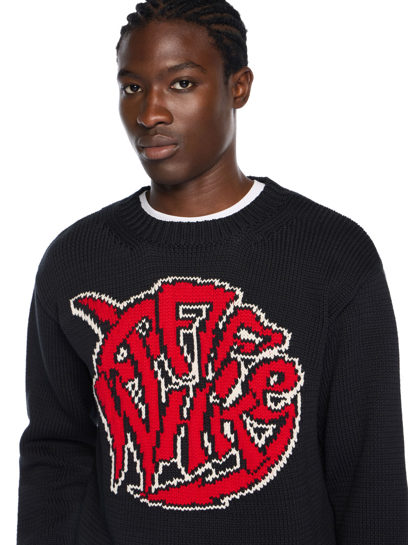 Off-White Sphere Logo Chunky Knit Crewneck Sweater outlook
