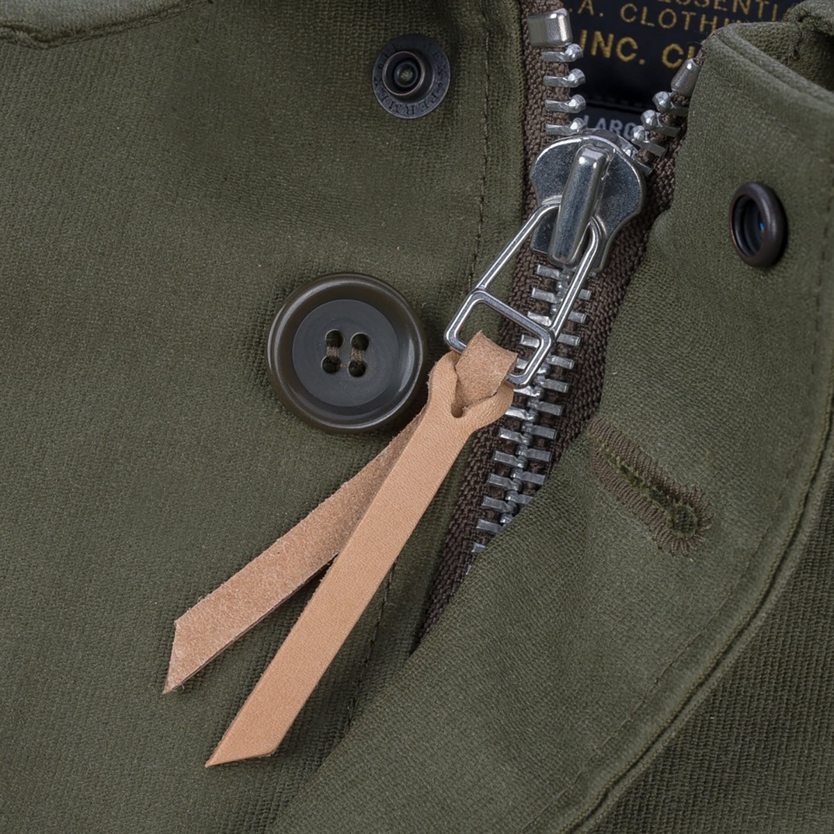 IHM-45-GRN Oiled Whipcord A2 Deck Jacket - Army Green - 11
