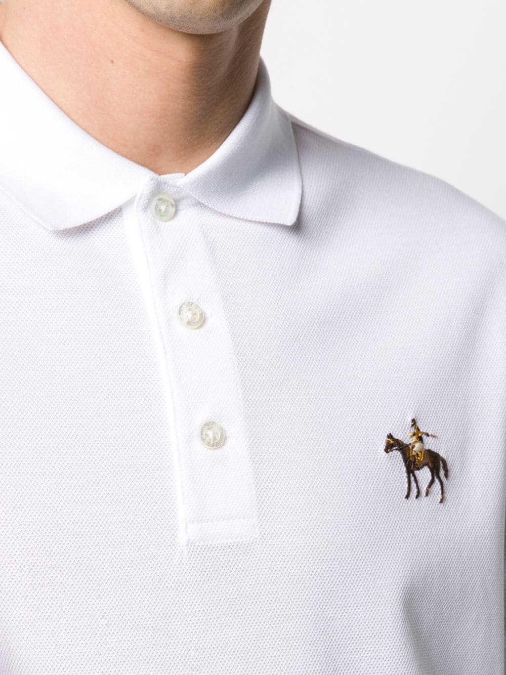 logo embroidered polo shirt - 5